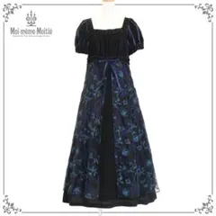 Moi-même-Moitié オーガンジー薔薇・ハイウェストロングドレス