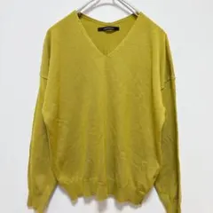 Lugnoncure Vネックニット イエロー 薄手ニット 春秋 ルノンキュール