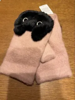 ふわふわ 猫デザイン 指なし手袋（新品未使用）のサムネイル