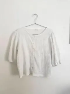 ハニーズ ホワイト五分袖シャツ