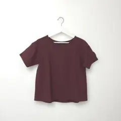 KBF 着心地◎ ブラウス トップス カットソー ワインレッド