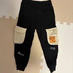 カーゴパンツ 黒/ベージュ ポケット付きのサムネイル