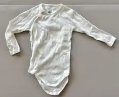 PETIT BATEAU プチバトー長袖ボディスーツ ホワイト 18m/81cm