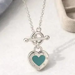 ヴィンテージ デザイン　アクセサリー　シルバー　ネクスト　ハート　ブルー