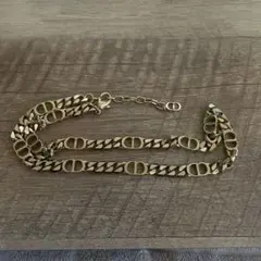 Dior ゴールド　チェーンリンク ネックレス CD