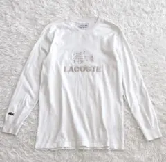LACOSTE ロンT US S（M相当） 白 刺繍ロゴ ワニのサムネイル