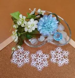 (No.50b) 雪の結晶 タティングレース モチーフ