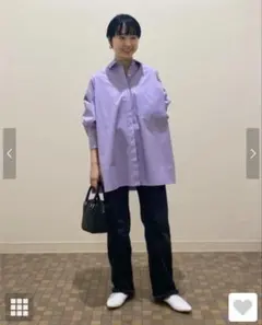 コットンTOMORROWLAND　シルクタイプライター オーバーサイズドシャツ