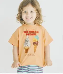 【新品】p.premier アイスグラフィックTシャツ　半袖　オレンジ　130のサムネイル