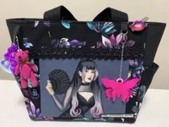 【SALE】ハンドメイド　アレキサンダーヘンリー　両サイドポケットボックストート
