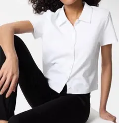 UNIQLO ミニポロシャツ　半袖　ホワイト　L