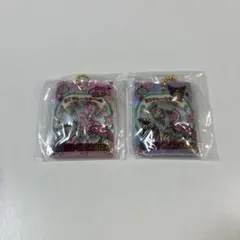 サンリオキャラクターズ　シャカシャカフレークシール風チャーム　マイメロ　クロミ