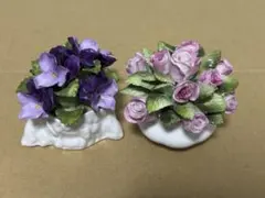 陶器製　花束　置物　2個セットのサムネイル