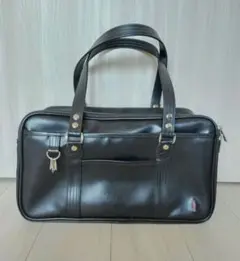 美品 EASTBOY スクールバッグ ダークブラウン スクバ ピンク女神刺繍