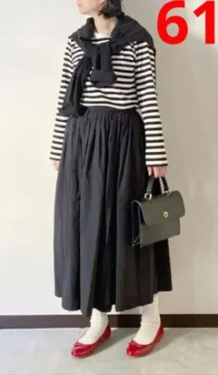 ユニクロ イネス コットンリネンギャザースカート