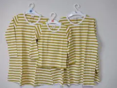 ★親子・姉弟おそろいコーデ　ボーダーロンT　110　130　レディースLL