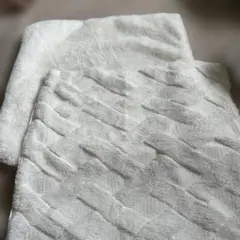 DECO HOME ホワイト ポリエステル クッションカバー 64×45cm