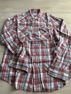 Levi's 赤チェック 長袖シャツ S