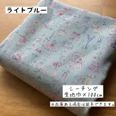 《シーチング》ファンシーアソート ライトブルー 女の子 入園入学 ゆめかわ