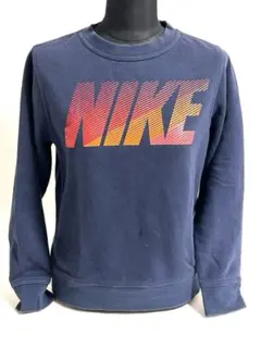 ナイキ NIKE トレーナー 長袖 ネイビー ロゴクルーネック 子供サイズM