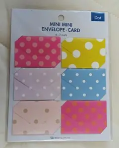 MINI MINI ENVELOPE-CARD ドット柄（未使用、長年放置）