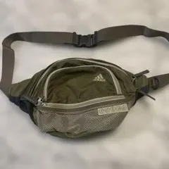 adidas ウエストポーチ ボディバッグ カーキ ナイロン