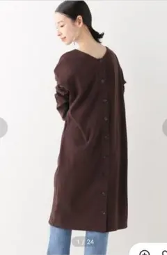 美品【B.C STOCK】後ろボタン リブワンピースのサムネイル