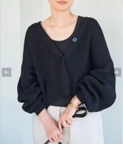 未使用級✨24ss ドゥーズィエムクラス コットン ニットカーディガン