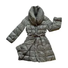 【訳あり】COMME CA ISMコムサイズム　ベルト付軽量ダウン【L】Aライン