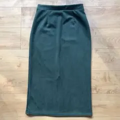 タイトスカート スリット 緑 レディースMサイズ 膝下