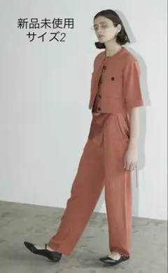 CLANE HALF SLEEVE KNIT TOPS & PANTS SET