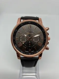 A*I様 【新品】 腕時計 ブラック/ローズゴールド ユニセックスサイズ【稼動品