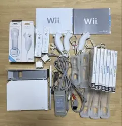 Wii 本体•リモコン•ヌンチャク•ソフト7本セット
