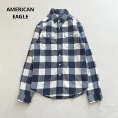 アメリカンイーグル　起毛チェックシャツ　長袖　XS ユニセックス