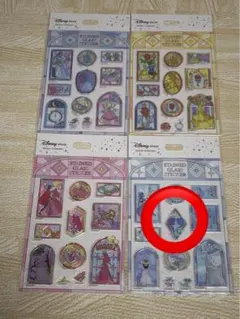 ディズニー　ステンドグラスステッカー　アナ雪　ボンボンドロップシール