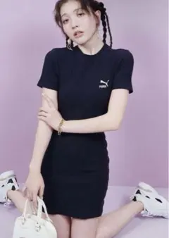 【LILY BROWN×PUMA】リブドレス　ネイビー