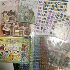 【まとめ売り】フレークシール　シール　ローマ字　おすそ分け　大量