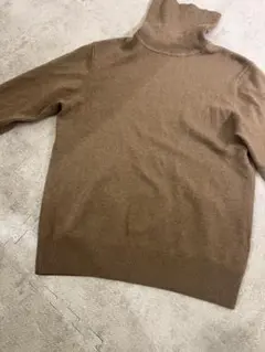 UNIQLO メンズ　カシミヤ　タートルネック　S キャメル