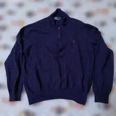 Polo by Ralph Lauren ネイビー ジップアップセーター