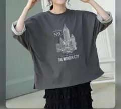ニコアンド　スーベニアワイドTシャツ