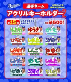 ドラゴンズ選手ネームアクリルキーホルダー2 髙橋宏斗