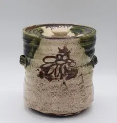 時代　織部　水指　菊紋　茶道具　送料込み260416 茶道具 黒織部 水指 - メルカリ