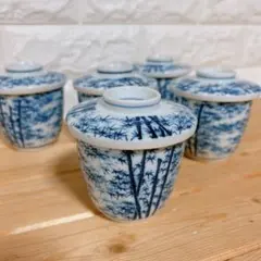 茶碗蒸し器 竹林柄 6個