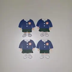 ぷっちょ様★幼稚園・保育園★制服シール12枚★紺×深緑★色紙 寄せ書き アルバム