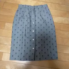Courreges ロゴ総柄 タイトスカート グレーのサムネイル