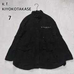 K.Tキヨコタカセ 薄手 ブルゾン ジャケット 7 黒 レディース i6760