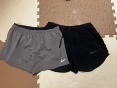 美品NIKE ランニングパンツ ショートパンツ ショーツ 黒　グレー　2枚セット