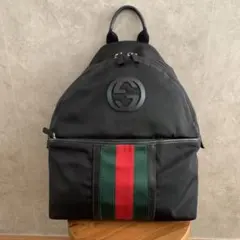 GUCCI ネイビー リュック UFO刺繍 - メルカリ