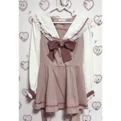 リズリサ セーラーカラーセットアップ ピンク