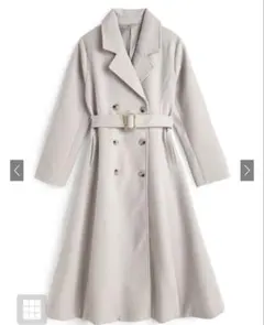 3000円可　GRLロングコート　ze936 アイボリー